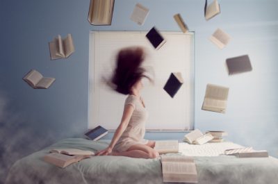 Girl with books